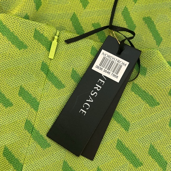 Versace La Greca Jacquard Mock Neck Silk Blend Sweater - Picture 5 of 16